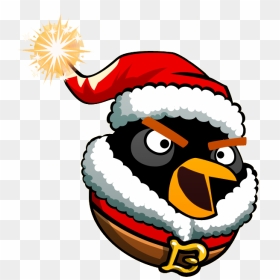 Santa And Bird Png - Angry Birds Friends Bomb, Transparent Png - angry birds png transparent background