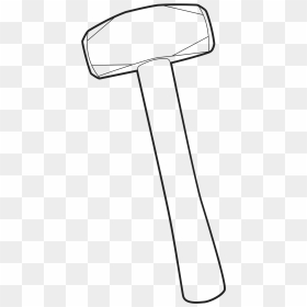 Sledge Hammer Clipart Black And White, HD Png Download - law hammer png