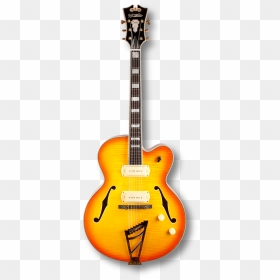 Jual Dangelico Archtop P 90"s Sunburst Daex59sb Us14050395 - Guitar, HD Png Download - sunburst vector png