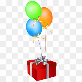 Free Png Red Gift Box With Balloons Png Images Transparent - Happy Birthday Gift Box With Balloons, Png Download - gifts.png