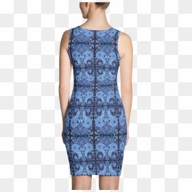 Blue Paisley Pattern Dress - Day Dress, HD Png Download - paisley pattern png