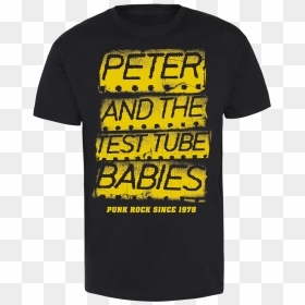 Peter & Test Tube Babies "logo Yellow - Test Tube Babies, HD Png Download - yellow shirt png