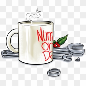 Coffee Mug With Wrenches, A Ring, And Holly Berries - Jim Butcher Christmas Eve, HD Png Download - crinkled paper png