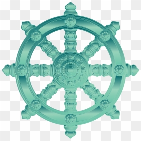 Jade Ornate Dharma Wheel Clip Arts - Dharma Wheel Png, Transparent Png - dhamma chakra png