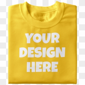 Golden Yellow Folded Shirt, HD Png Download - yellow shirt png