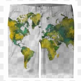 World Map Trouser Shorts $80 - World Map, HD Png Download - trouser png