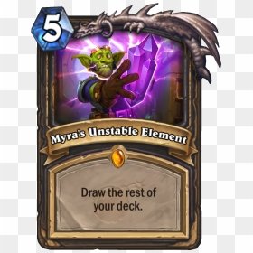 Myrasunstableelement Enus - Myra's Unstable Elemental Hearthstone, HD Png Download - magic card back png