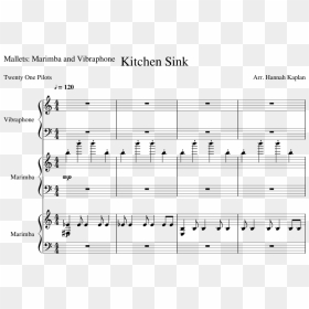 Kitchen Sink Sheet Music Composed By Arr - Piano Notes, HD Png Download - marimba png