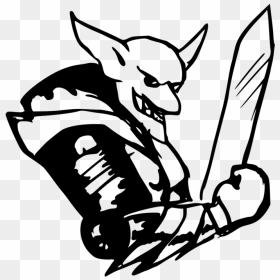 Line Art,head,art - Goblin Black And White, HD Png Download - hobgoblin png