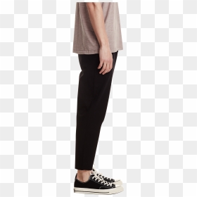 Men"s Crop Trouser, Black - Sneakers, HD Png Download - trouser png