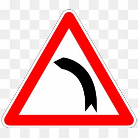 Dangerous Curse To Left Road Sign - Left Curve Road Sign, HD Png Download - curse png