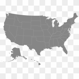 United States Map Grey Png, Transparent Png - map of usa png