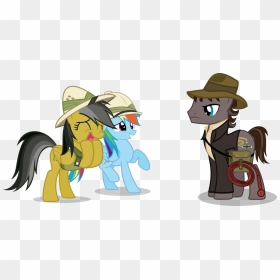 Vector-brony, Crossover, Daring Do, Excited, Fan, Fangirl, - Mlp Indiana Jones Crossover, HD Png Download - fangirl png