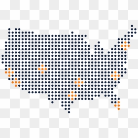 Dot Map Of Usa Png, Transparent Png - map of usa png