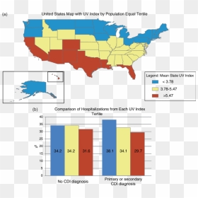 Wwe Vs Aew Ratings, HD Png Download - map of usa png