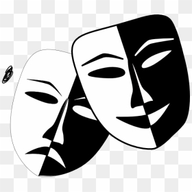 Half Face Drama Mask , Png Download - Sock And Buskin Masks, Transparent Png - half mask png