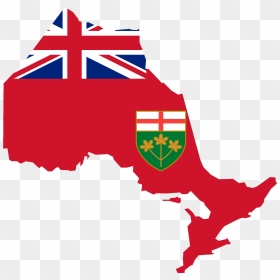 Flag Map Of Ontario - Ontario Map Flag, HD Png Download - ontario png