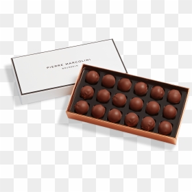 Box Of 18 Salted Caramel Truffles - Pierre Marcolini Chocolate Truffles, HD Png Download - truffle png