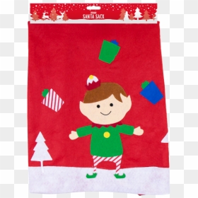 Jumbo Fabric Christmas Santa Sack - Cartoon, HD Png Download - santa sack png