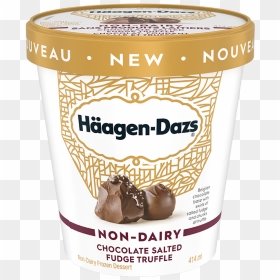 Non-dairy Chocolate Salted Fudge Truffle - Haagen Dazs Non Dairy Coconut Caramel, HD Png Download - truffle png