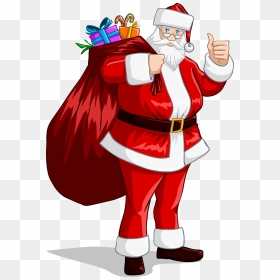 Transparent Tupperware Clipart - Santa Claus With Bag, HD Png Download - santa sack png