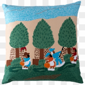 Pecan Picking Hand Embroidered Pillow"  Title="pecan - Cushion, HD Png Download - pecan png