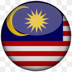 Malaysia Flag In Circle, HD Png Download - glossy blue button png