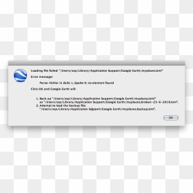 Google Earth Error Message - Kml Icon, HD Png Download - error message png