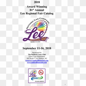 2018 Award Winning 81st Annual Lee Regional Fair Catalog - Craft Training Center, HD Png Download - catalog png
