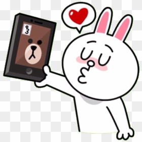 Kiss Cony And Brown, HD Png Download - line sticker png