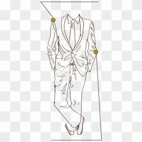 Wedding Suit For Men Drawing, HD Png Download - suiting shirting png
