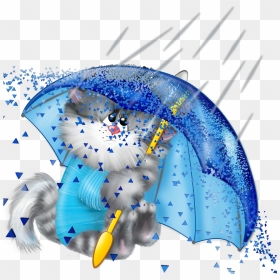 Cat Rain Umbrella Dispersion Ftestickers - Хорошего Настроения В Любую Погоду, HD Png Download - dispersion png