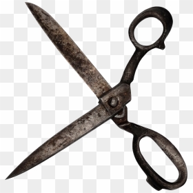 Scissors-6 - Antique Tool, HD Png Download - scissors cutting png