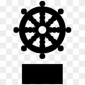 Transparent Captains Wheel Clipart - Dharma Wheel Symbol For Buddhism, HD Png Download - buddhism symbol png