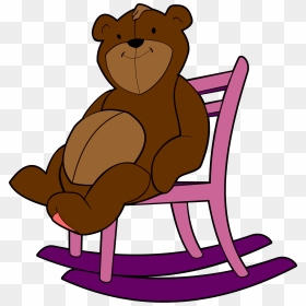 Teddy Bear Rocking Chair Clip Arts - Teddy Bear Is On The Chair Clipart, HD Png Download - teddy bear icon png