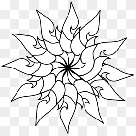 Arts Of Thailand Drawing, HD Png Download - design black and white art flower png