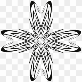 Tribal Flower Clip Arts - Clip Art, HD Png Download - design black and white art flower png