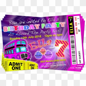 Movie Ticket, HD Png Download - party bus png