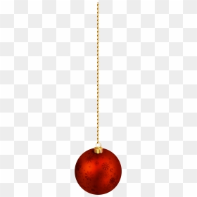 Hanging Red Christmas Ball Png Clipart Image - Gold Christmas Chain Transparent, Png Download - gold christmas ball png