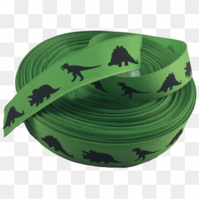 Ribbons [tag] Dinosaur Grosgrain Ribbon 7/8″ Green - Emblem, HD Png Download - flying ribbon png