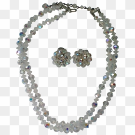 Austrian Crystal Aurora Borealis Glass Bead Necklace - Necklace, HD Png Download - neckless png