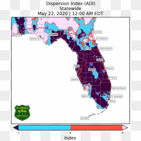 Observed Weather Map - Florida Forest Service, HD Png Download - dispersion png