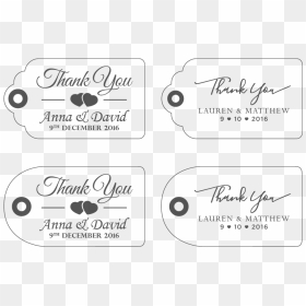 Wedding Thank You Tag Weengrave - Calligraphy, HD Png Download - tags design png