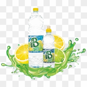 Macb Bottle Of Lemon And Lime Flavoured Spring Water - Bottled Water, HD Png Download - lemon water png