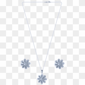Silver Jewellery Set For Women - Necklace, HD Png Download - silver rakhi png