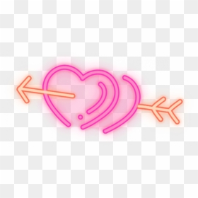 Neon Effect Heart Png - Glowing Hearts Png, Transparent Png - photoshop glow effects png