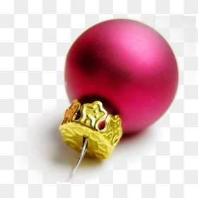File - Christbaumkugel - Christmas Ornament, HD Png Download - gold christmas ball png