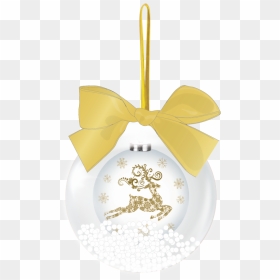 Christmas Ornament, HD Png Download - gold christmas ball png