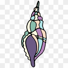 Color Stitching Watercolor Hand Painted Conch Transparent, HD Png Download - color hand png