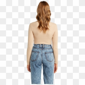 Button Up Rib Bodysuit In Colour Moonlight - Photo Shoot, HD Png Download - jeans button png